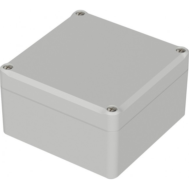 63212000 ET 212, Euromas II Series Light Grey ABS Enclosure, IP65, Light Grey Lid, 100 x 100 x 57mm