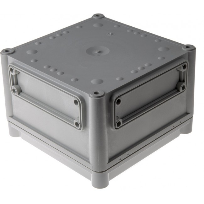 EKHA 130 G + EKHVT, EK Series Grey Polycarbonate Enclosure, IP66, IP67, Flanged, Grey Lid, 190 x 190 x 130mm