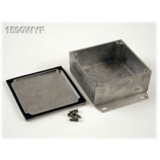 1590WYF, 1590 Series Clear Die Cast Aluminium Enclosure, IP65, Flanged, 92 x 92 x 42mm