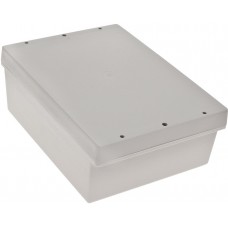 Grey ABS Enclosure, IP65, IK07, Grey Lid, 198.05 x 144.7 x 72.25mm