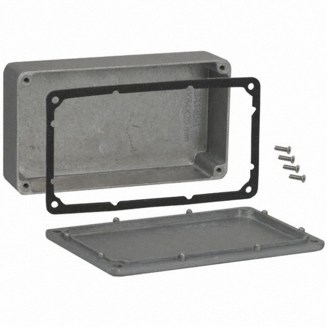 CN-5703, Natural Die Cast Aluminum Enclosure - External 4.51 x 2.5 x 1.22 Inches - Internal 4.3 x 2.3 x 1.11 Inches