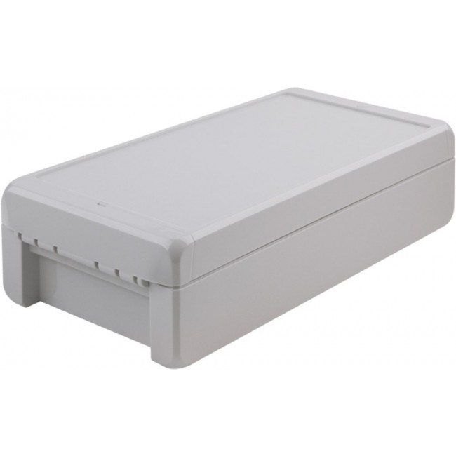 96015225 B 221306 PC-V0-7035, Bocube Series Light Grey Polycarbonate V0 Enclosure, IP66, IP68, IK07, Light Grey Lid, 231 x 125 x 60mm