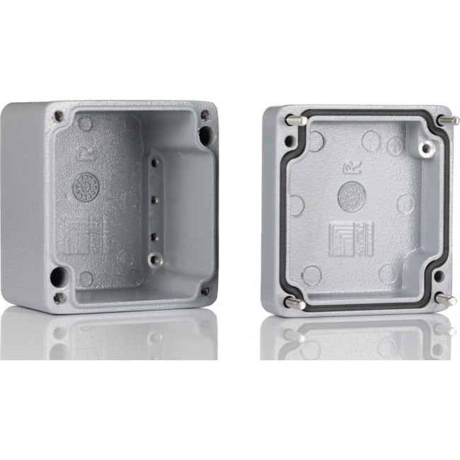 9104210, GA Series Grey Cast Aluminium Enclosure, IP66, IK08, Grey Lid, 57 x 75 x 80mm