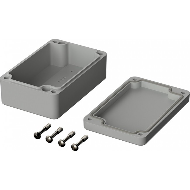 02208094, Euromas Series Light Grey Polycarbonate V0 Enclosure, IP66, IK07, Light Grey Lid, 98 x 64 x 36.4mm