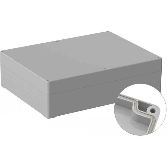 Grey Polycarbonate General Purpose Enclosure, IP66, IK07, Grey Lid, 230 x 300 x 85mm