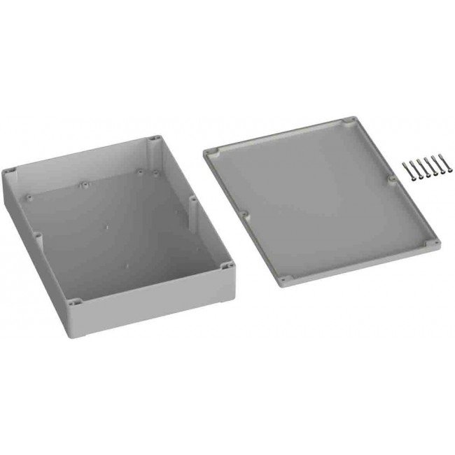 Grey Polycarbonate General Purpose Enclosure, IP66, IK07, Grey Lid, 230 x 300 x 85mm