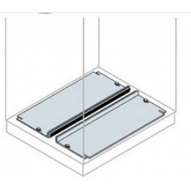 EF8042, IS2 Series Galvanised Steel Gland Plate, 400mm W, 800mm L for Use with AM2 Cabinets, IS2 Enclosures