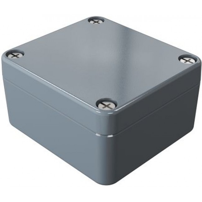 01060603, Aluminium Standard Series Grey Die Cast Aluminium Enclosure, IP66, IK09, Grey Lid, 64 x 58 x 34mm