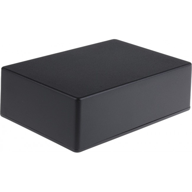 Black Die Cast Aluminium Enclosure, Black Lid, 171.9 x 120.9 x 55mm