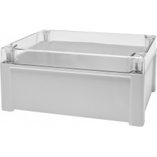 Grey Polycarbonate General Purpose Enclosure, IP65, Transparent Lid, 240 x 191 x 107mm