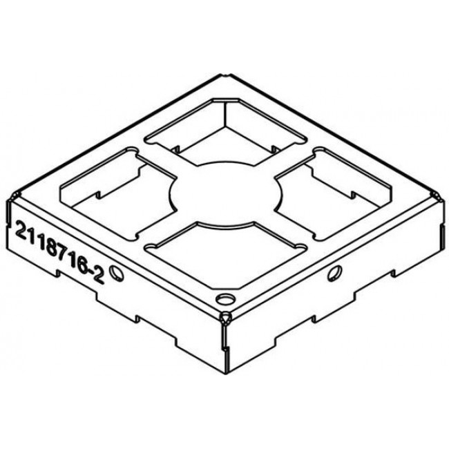 2118716-2, EMI SHIELDING GASKET, 16.5X16.5X3.6 MM