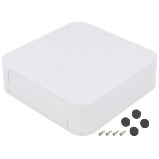 PF15-5-15W, PF Series White ABS Enclosure, IP40, White Lid, 150 x 150 x 45mm