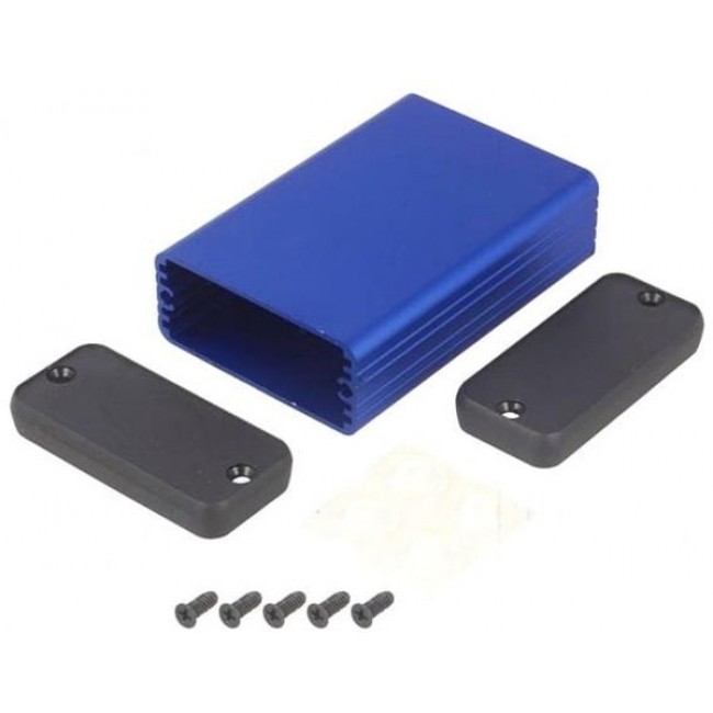 1455C802BU, Extruded Enclosure 1455 80x54x23mm Aluminium Blue IP54