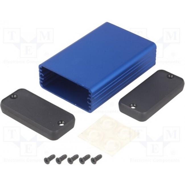 1455C802BU, Extruded Enclosure 1455 80x54x23mm Aluminium Blue IP54