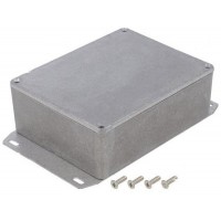 1590BBSF, Enclosures, Boxes, & Cases Diecast Alum wFlange 4.7x1.5x3.7" Natural