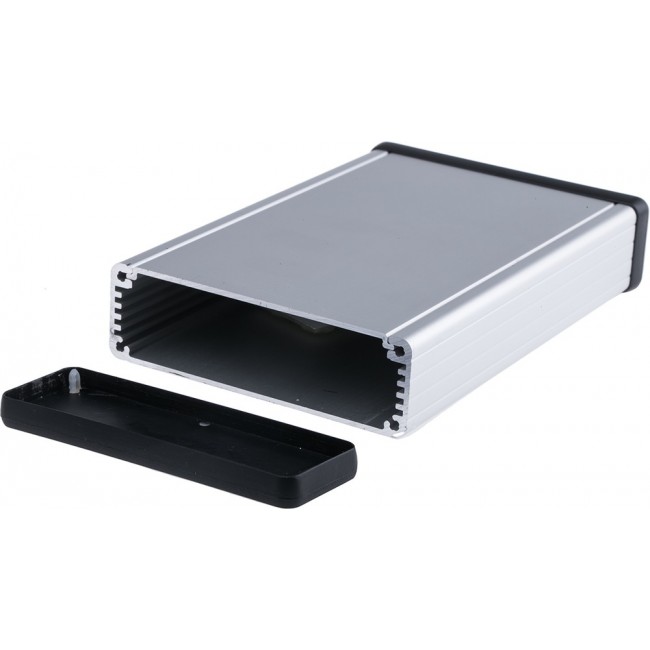 1455L1602, 1455 Silver Anodised Aluminium Enclosure, 160 x 106.13 x 33.63mm