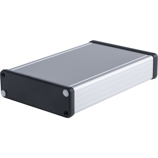 1455L1602, 1455 Silver Anodised Aluminium Enclosure, 160 x 106.13 x 33.63mm