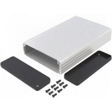 1455L1602, 1455 Silver Anodised Aluminium Enclosure, 160 x 106.13 x 33.63mm