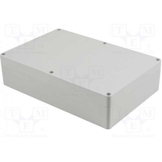 1554VAL2GY, Enclosures, Boxes, & Cases General Enclosure - Grey/Grey Lid - 9.4 x 6.3 x 3.5in - Polycarbonate - N4X