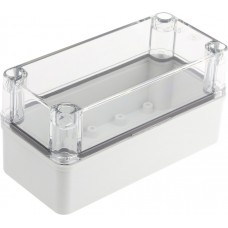 PC D 85 T ENCLOSURE, Piccolo Series Grey Polycarbonate Enclosure, IP66, IP67, Transparent Lid, 170 x 80 x 85mm