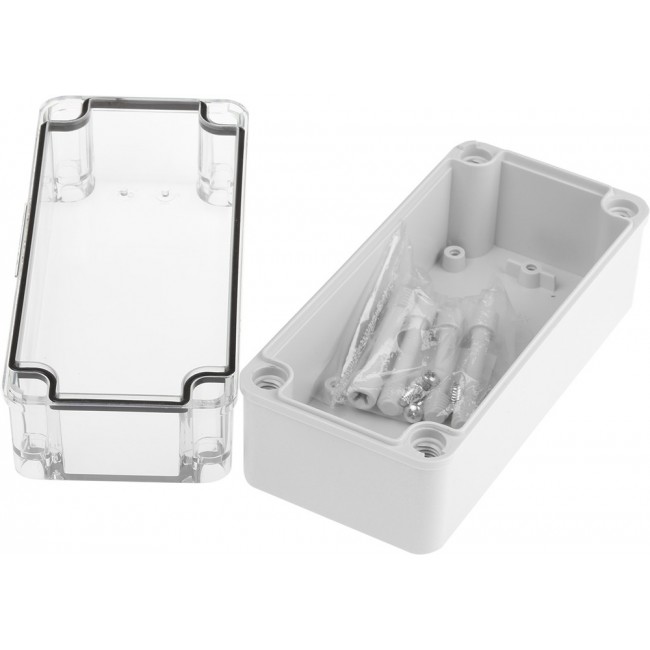 PC D 85 T ENCLOSURE, Piccolo Series Grey Polycarbonate Enclosure, IP66, IP67, Transparent Lid, 170 x 80 x 85mm