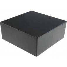 Black Die Cast Aluminium Enclosure, Black Lid, 250 x 250 x 100mm