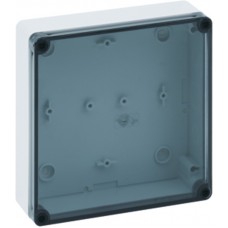 11101301, TK PS Series Grey Polystyrene Enclosure, IP66, Transparent Lid, 182 x 180 x 63mm