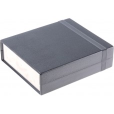 1598CBK, Enclosures, Boxes, & Cases FR ABS w/Alum. Ends 7.09x6.1x2.04" Black