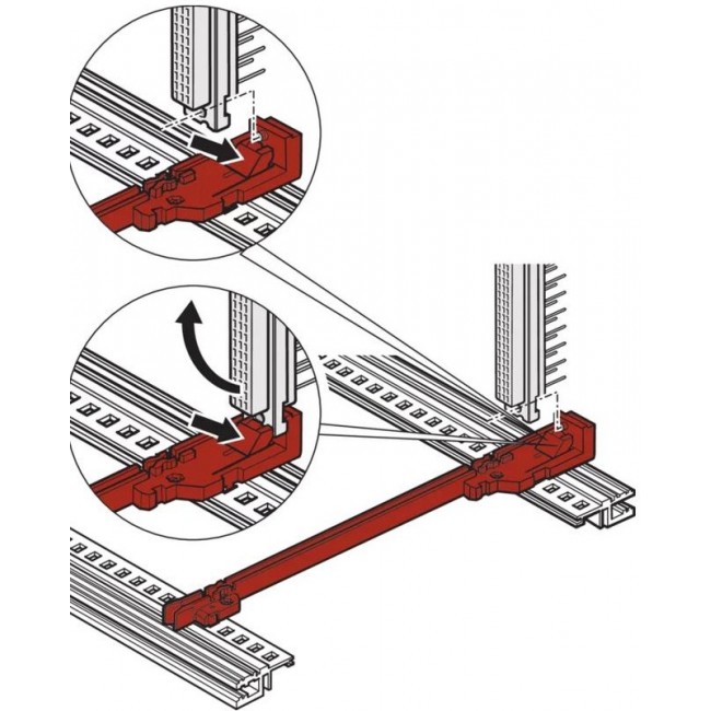 64560-074, Guide Rail, Red, 160mm, Plug-in Units & Modules, RatiopacPRO, EuropacPRO, CompacPRO and PropacPRO