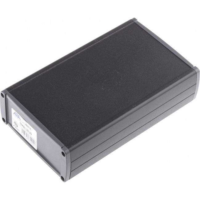 TEKAL 33.29, Tekal Series Black Aluminium Enclosure, Grey Lid, 175 x 105.9 x 45.8mm