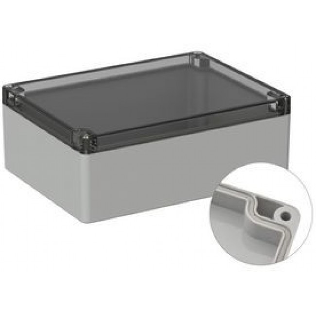 5U220310, Plastic Enclosure 150x200x75mm Grey Polycarbonate IP65