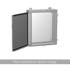 1418N4L8, enclosure - NEMA 4; continuous hinge, clamped cover; grey; steel enclosure; with inner panel