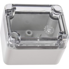 PCT 050705 ENCLOSURE, Plastic Enclosure Euronord 65x45x50mm Light Grey / Transparent Polycarbonate IP66 / IP67