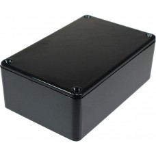 Black ABS General Purpose Enclosure, IP54, Black Lid, 75 x 49 x 27mm