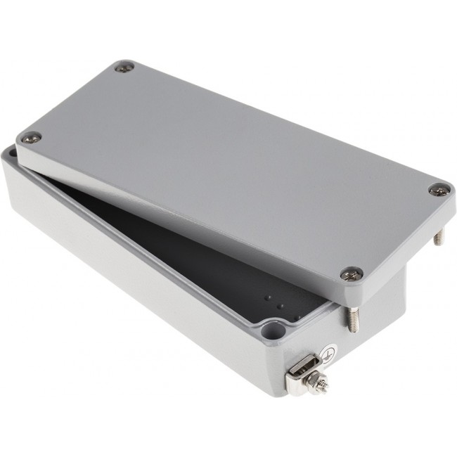 Grey Aluminium Enclosure, IP65, IP66, IP67, IP68, Grey Lid, 34 x 150 x 64mm