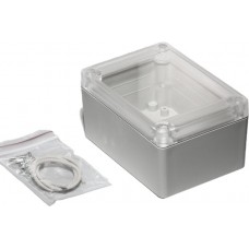 RP1095C, RP Series Light Grey ABS General Purpose Enclosure, IP65, Clear Lid, 105 x 75 x 55mm