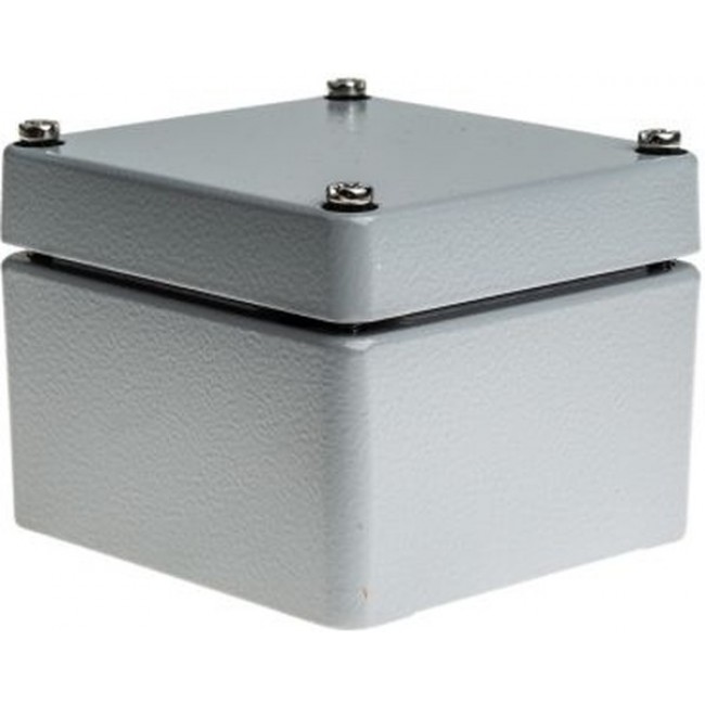 01080806, Aluminium Standard Series Grey Die Cast Aluminium Enclosure, IP66, IK09, Grey Lid, 80 x 75 x 57mm