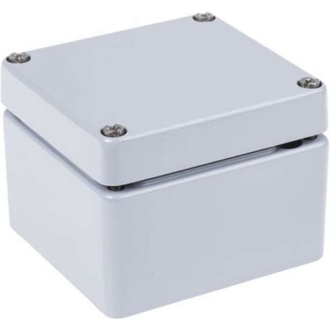 01080806, Aluminium Standard Series Grey Die Cast Aluminium Enclosure, IP66, IK09, Grey Lid, 80 x 75 x 57mm