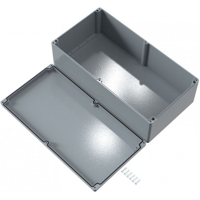 01316018, Aluminium Standard Series Grey Die Cast Aluminium Enclosure, IP66, IK09, Grey Lid, 310 x 600 x 181mm