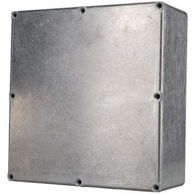 CU-478, Natural Die Cast Aluminum Bracket Mount Box - External 7.5 x 7.5 x 2.62 Inches - Internal 7.03 x 7.03 x 2.46 Inch ...