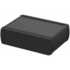 84166100.HMT1 ABPH 1600-0100, Alubos (Set) Series Black Aluminium General Purpose Enclosure, IP65, Black Lid, 169 x 52 x 100mm