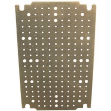 0 360 07, Steel Perforated Mounting Plate, 256mm W, 156mm L for Use with Atlantic Enclosure, Marina Enclosure