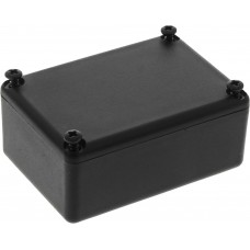 RX2007/S-FIVE, Black ABS Potting Box With Lid, 46 x 32 x 20mm