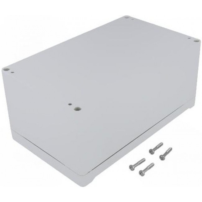 1555UGY, Box Polycarbonate Gray Cover Included 7.874" L x 4.724" W (200.00mm x 119.99mm) X 3.543" (90.00mm)