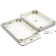 1555H2F17GY, 1555F Series Polycarbonate Enclosure, IP68, Flanged, 7.1 x 4.7 x 1.47in