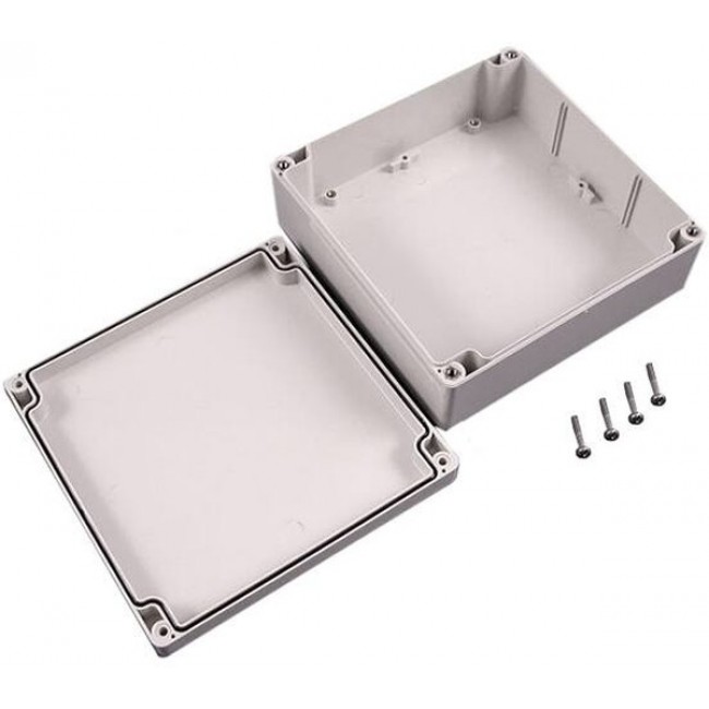 1554R2GY, 1554 Series Polycarbonate Enclosure, IP68, 6.3 x 6.3 x 2.4in