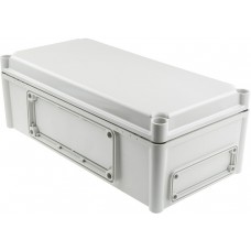 EKMB 130 G + EKMVT, EK Series Grey Polycarbonate Enclosure, IP66, IP67, Flanged, Grey Lid, 380 x 190 x 130mm