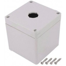 1554MPB1A, Electrical Enclosures Pushbutton Enclosure 1 PB x 22.5mm - 3.5 x 3.5 x 3.5in - Polycarbonate - N4X