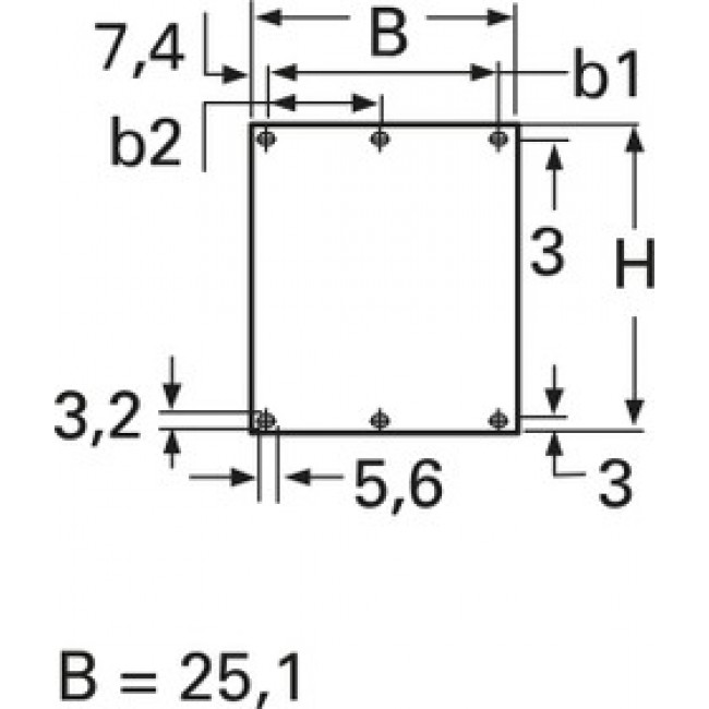 Front plate, die-cast aluminum, (W) 25.1 mm, 5 HP, silver, 10064983