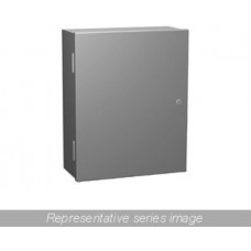 N1A30207, Enclosure - NEMA 1 single door ANSI 61 grey steel with inner panel. Uses Hammond 1427LKN1 lock kit.